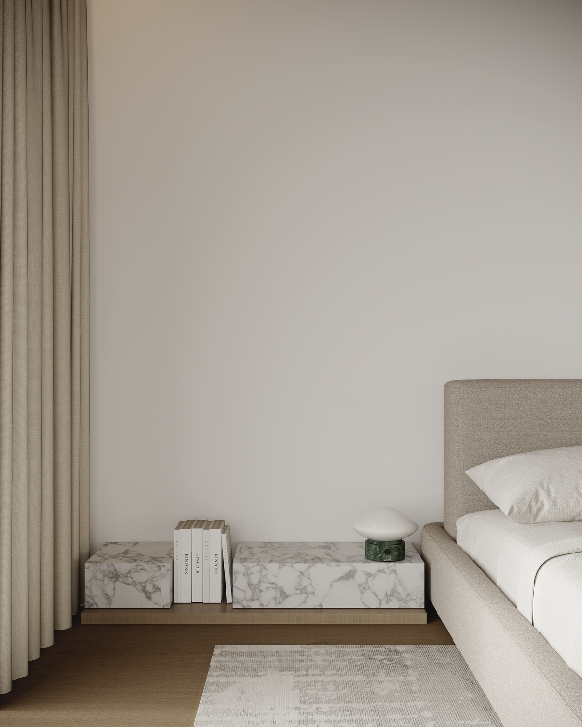 Living room with artwork shown to scale