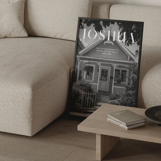 House Joshua 24:15 Christian wall art print by Olives & Grace fine art scripture print