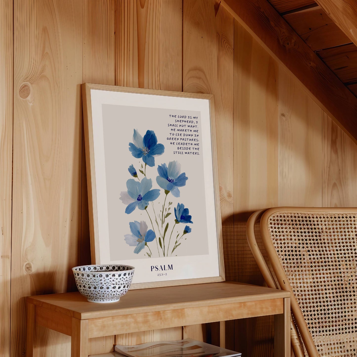 Psalm 23:1-2 - Blue Bloom