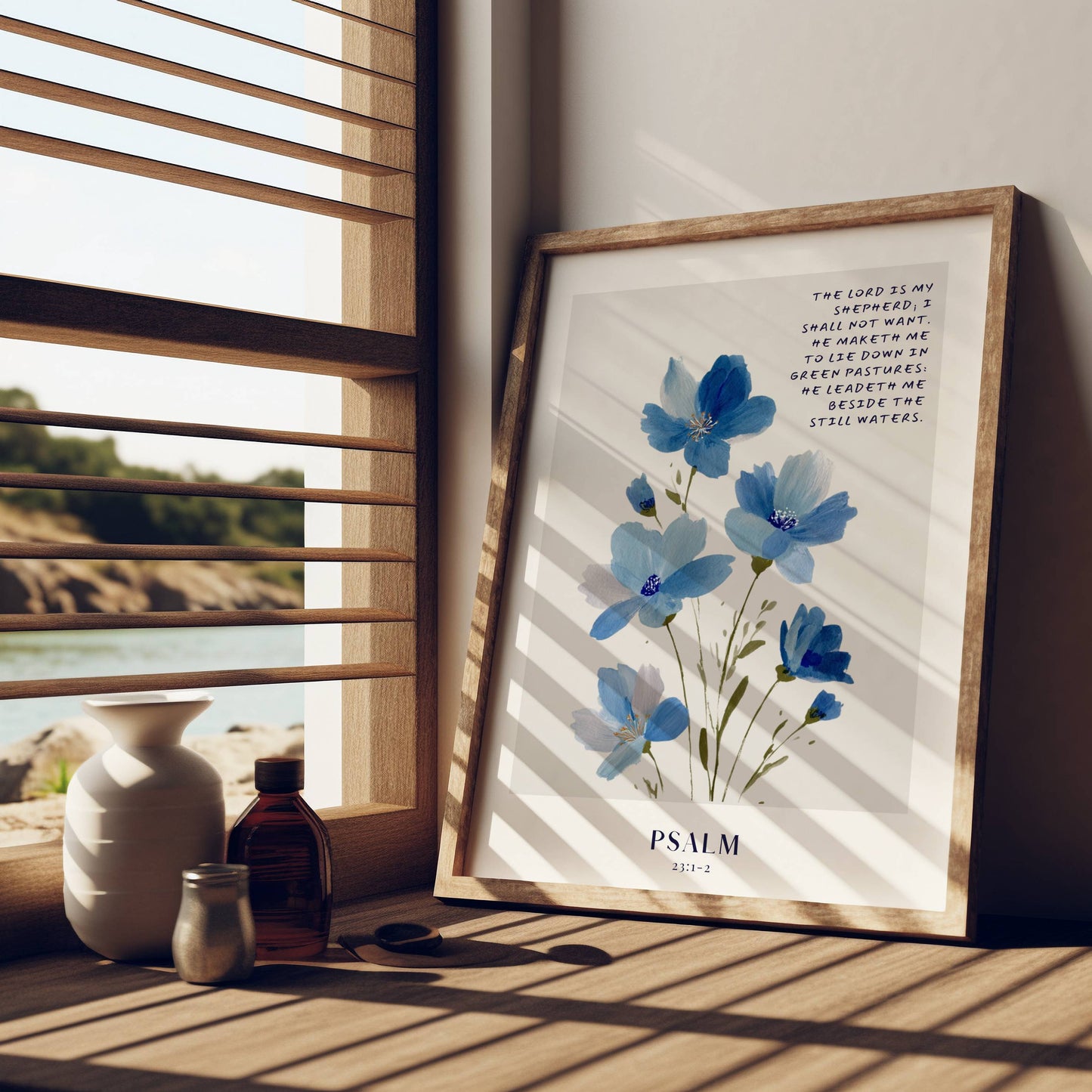 Psalm 23:1-2 - Blue Bloom