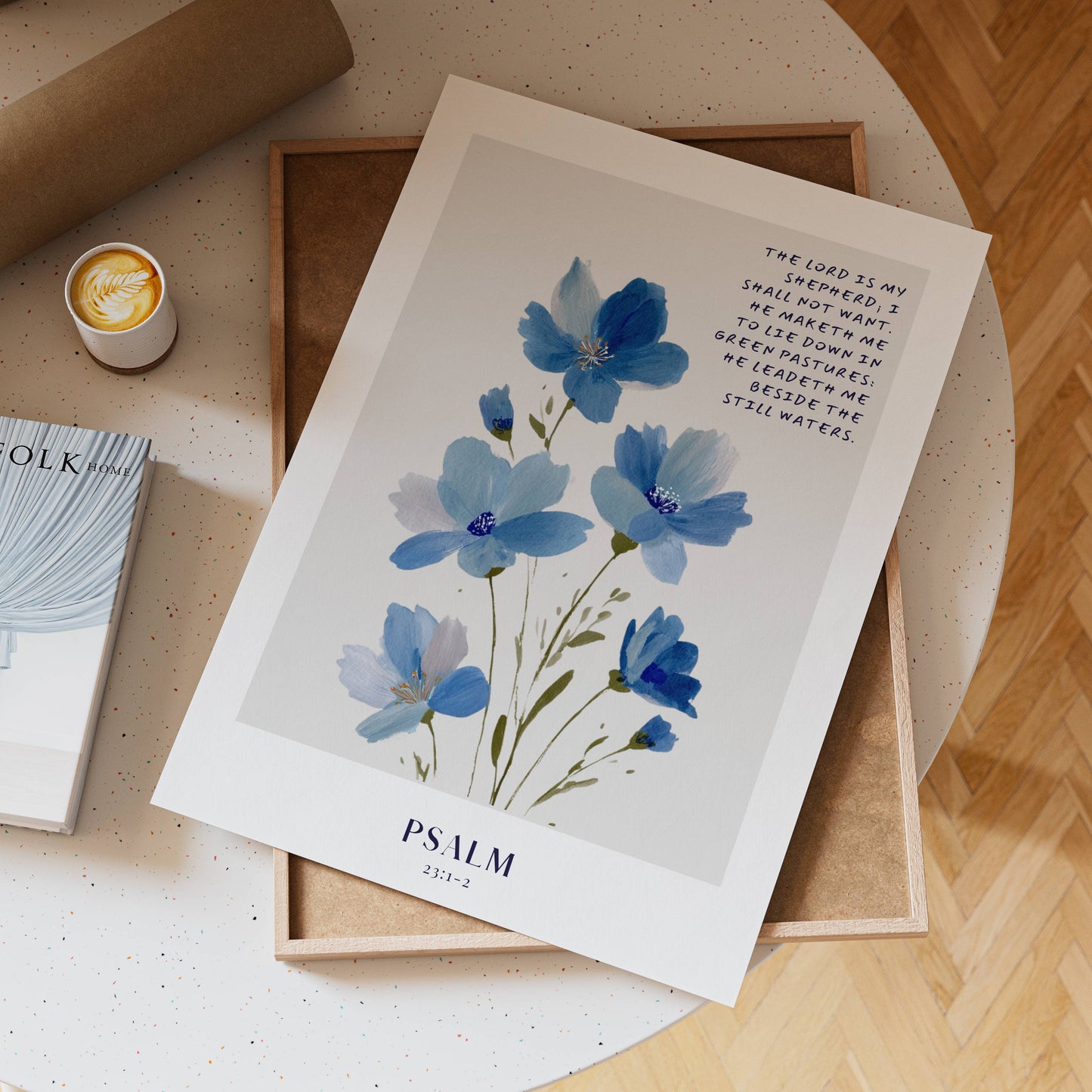 Psalm 23:1-2 - Blue Bloom