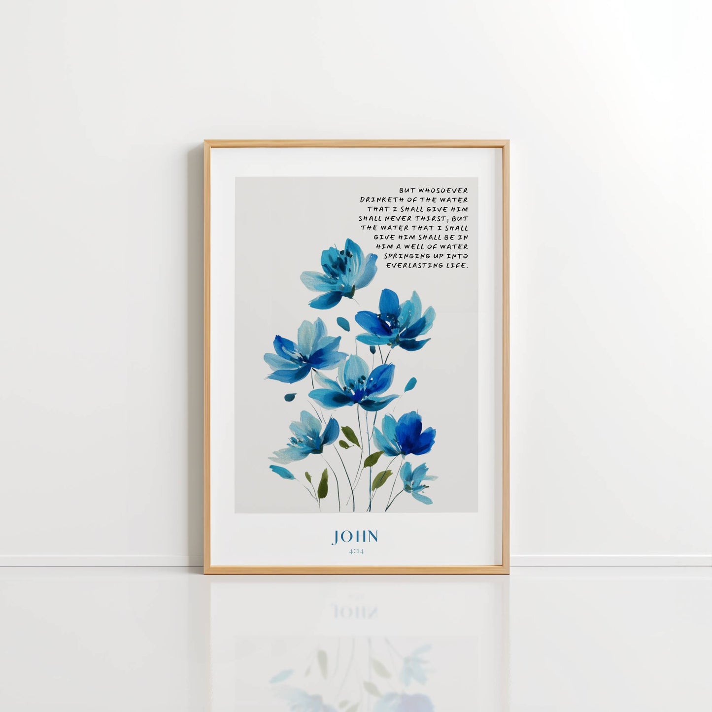 John 4:14 - Blue Bloom