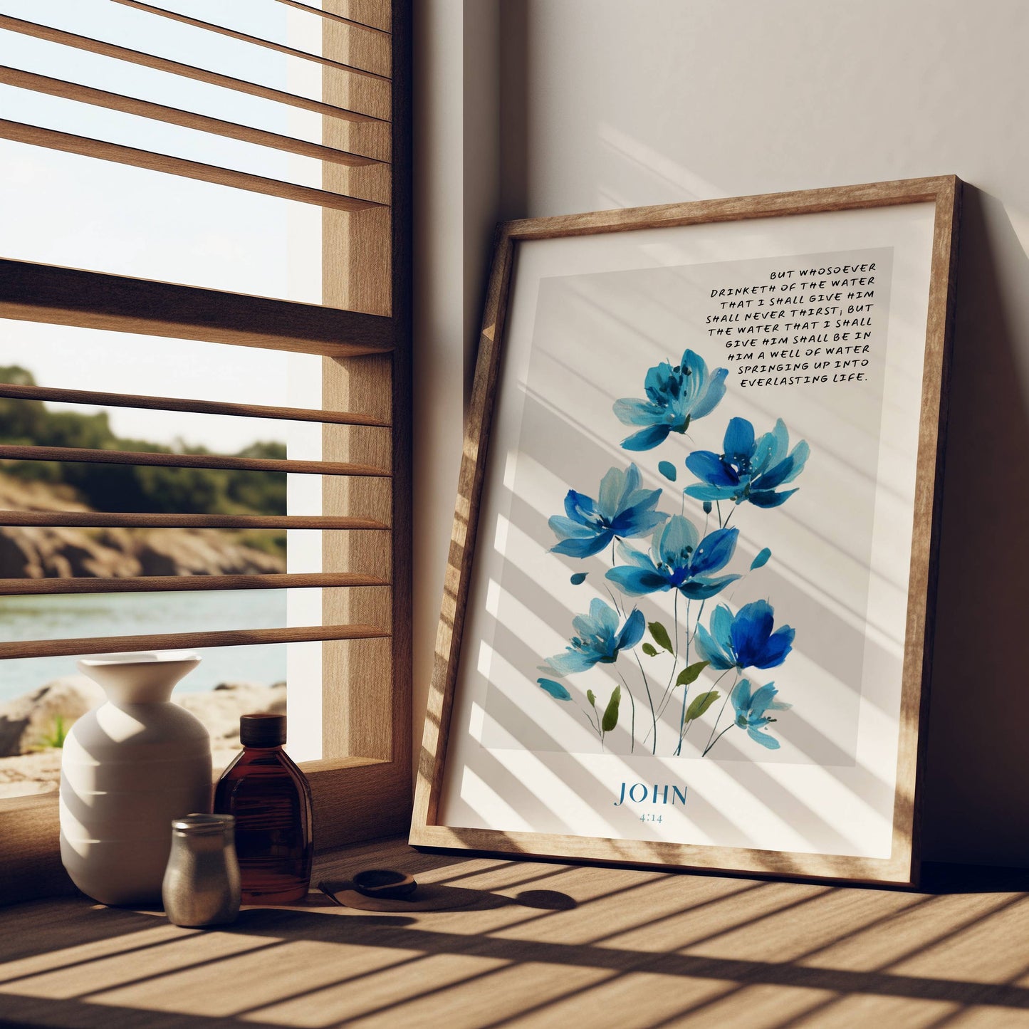 John 4:14 - Blue Bloom