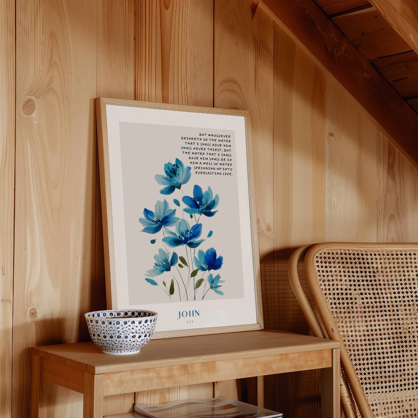 John 4:14 - Blue Bloom