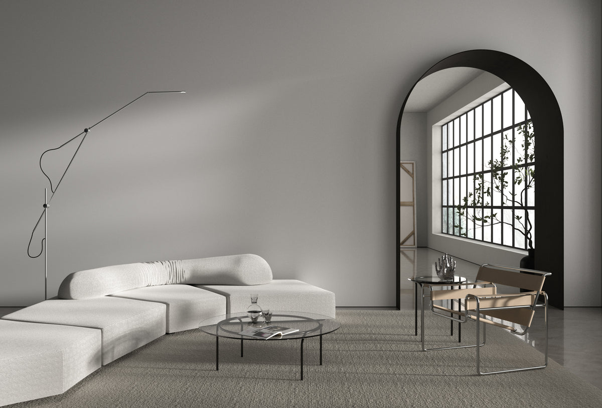 Living room with artwork shown to scale