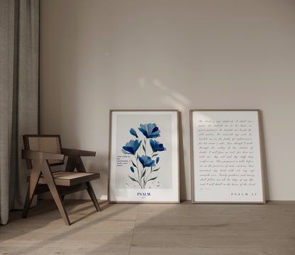 Psalm 23 – Blue Bloom Set