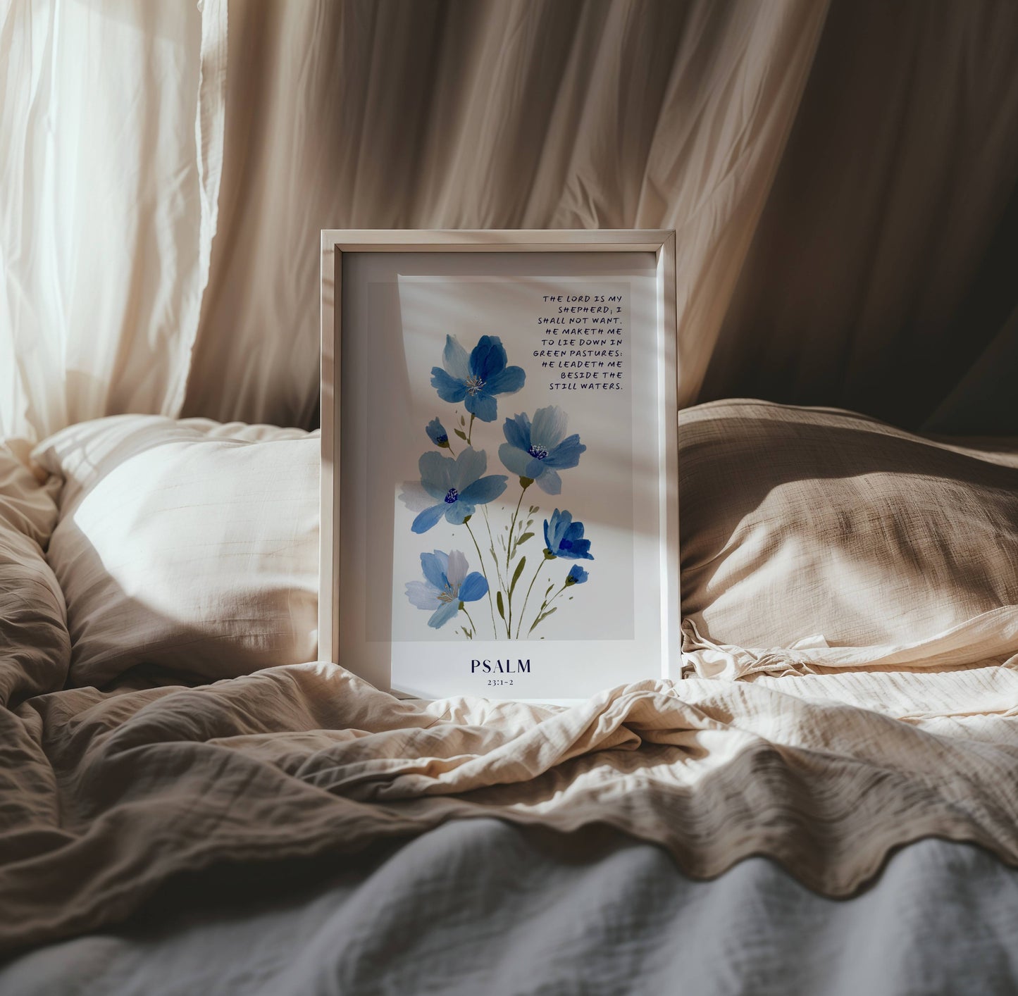Psalm 23:1-2 - Blue Bloom