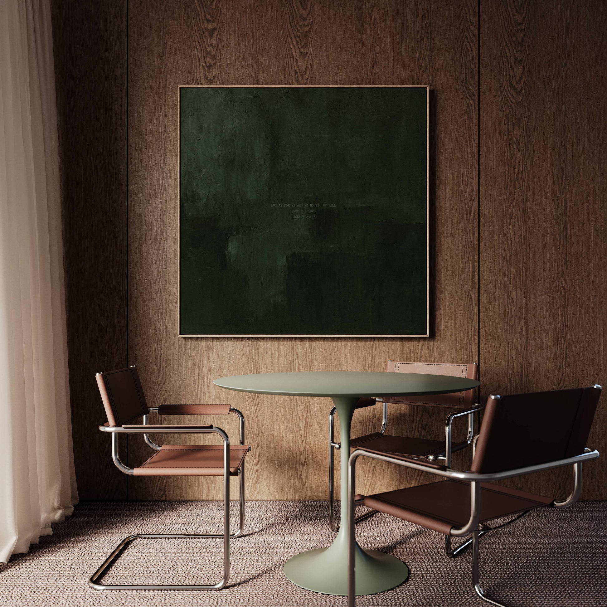 Luxury Green Abstract Christian Wall Art