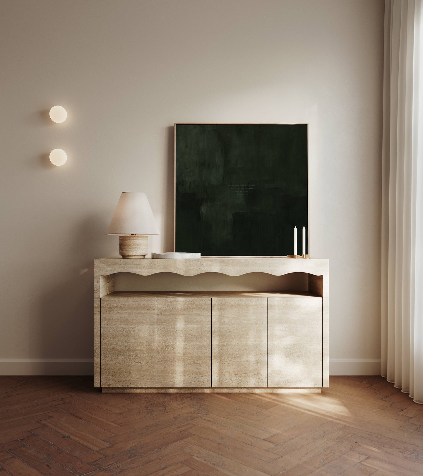 Luxury Green Abstract Christian Wall Art