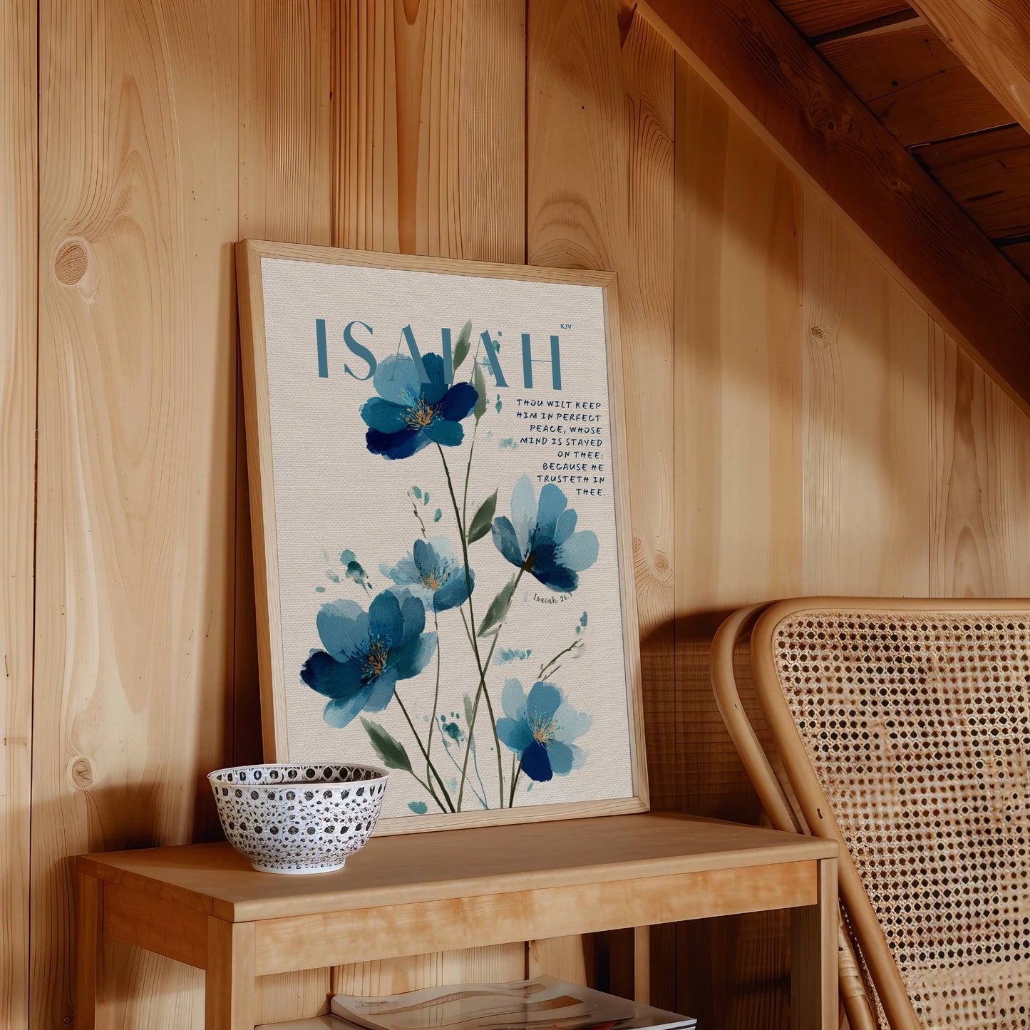 Isaiah 26:3 - Blue Bloom