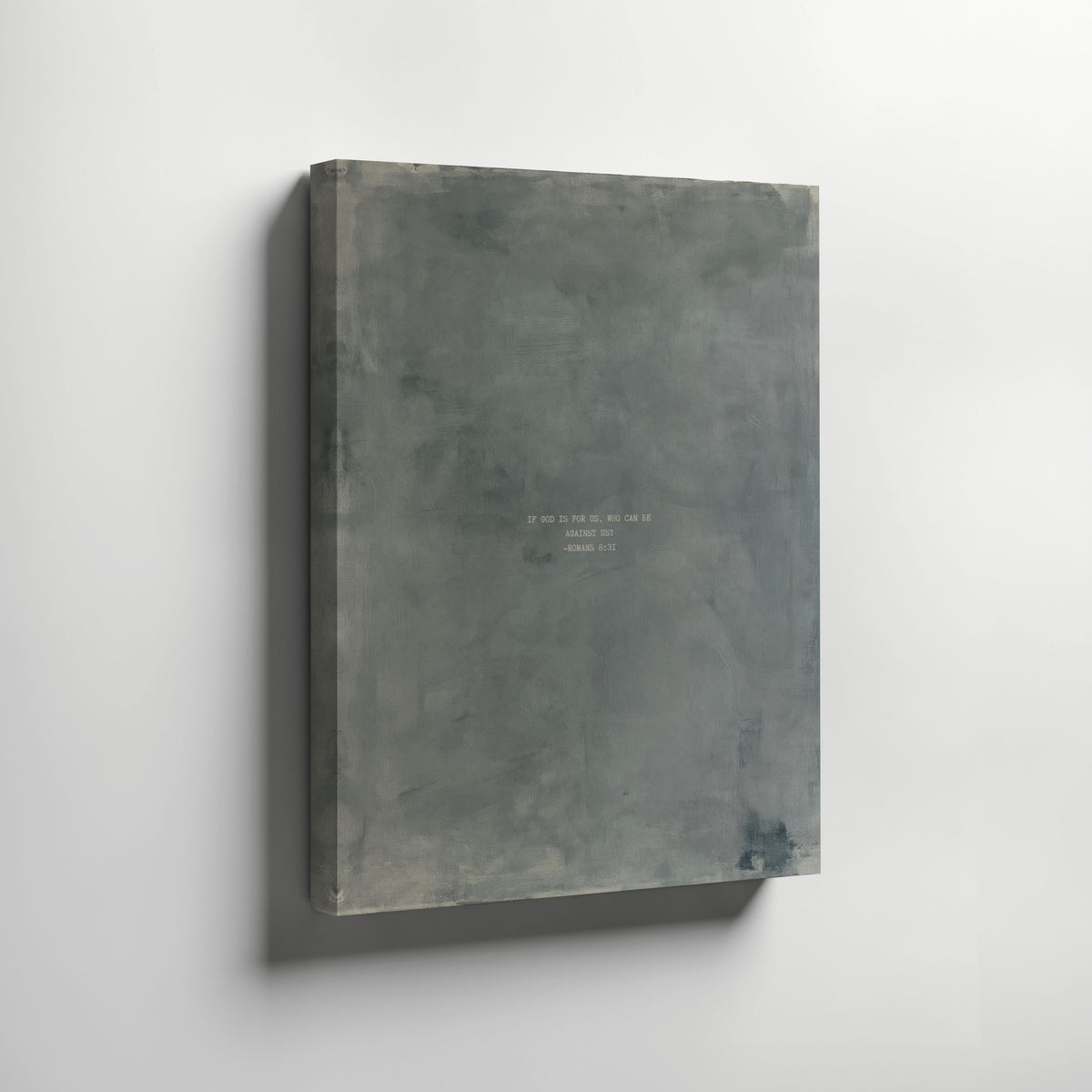 Zinc scripture art print with Romans 8:31, unframed