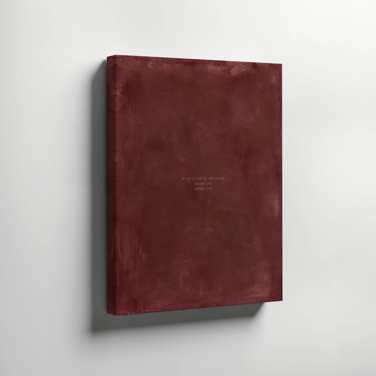 Redwood scripture art print with Romans 8:31, unframed