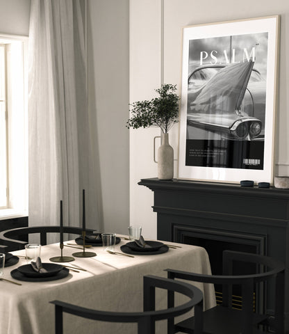 Chariots Psalm 20:7 Christian wall art print by Olives & Grace fine art scripture print