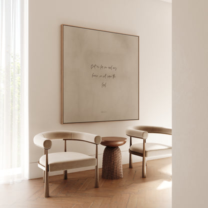 HOUSE - Still Sand - Square Framed Canvas