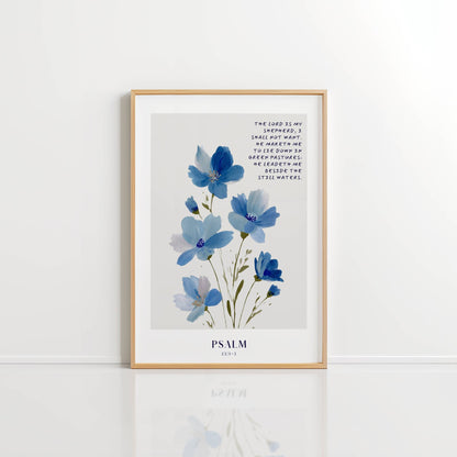 Psalm 23:1-2 - Blue Bloom