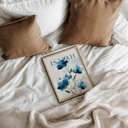 Isaiah 26:3 - Blue Bloom