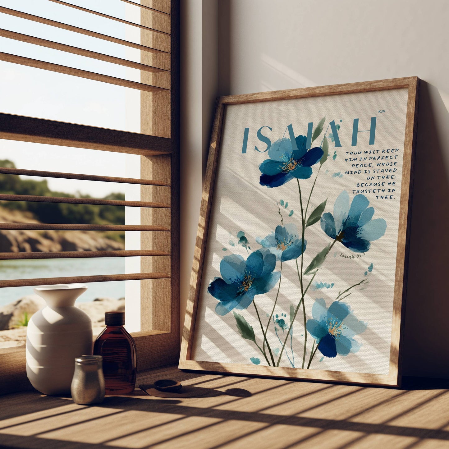 Isaiah 26:3 - Blue Bloom