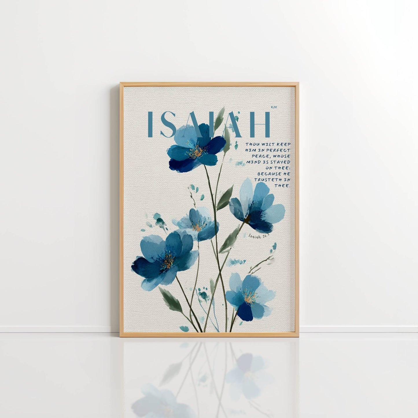 Isaiah 26:3 - Blue Bloom