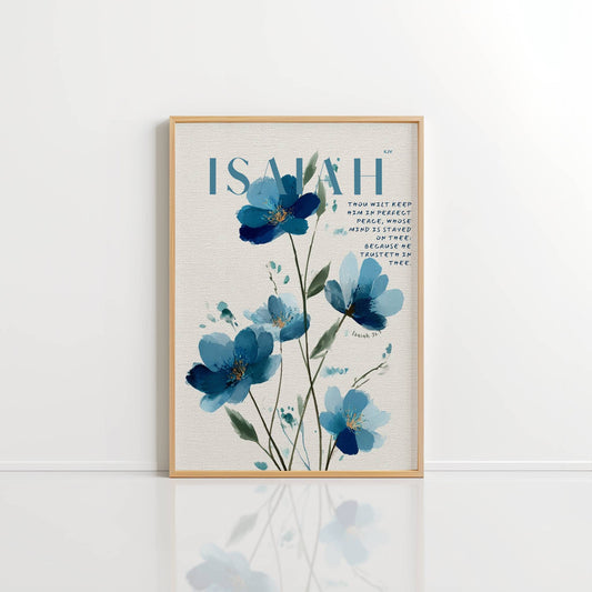 Isaiah 26:3 - Blue Bloom