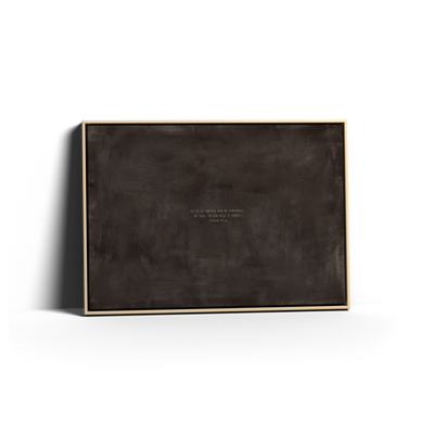 Charcoal Brown Scripture canvas with Psalm 91:2 in a natural frame