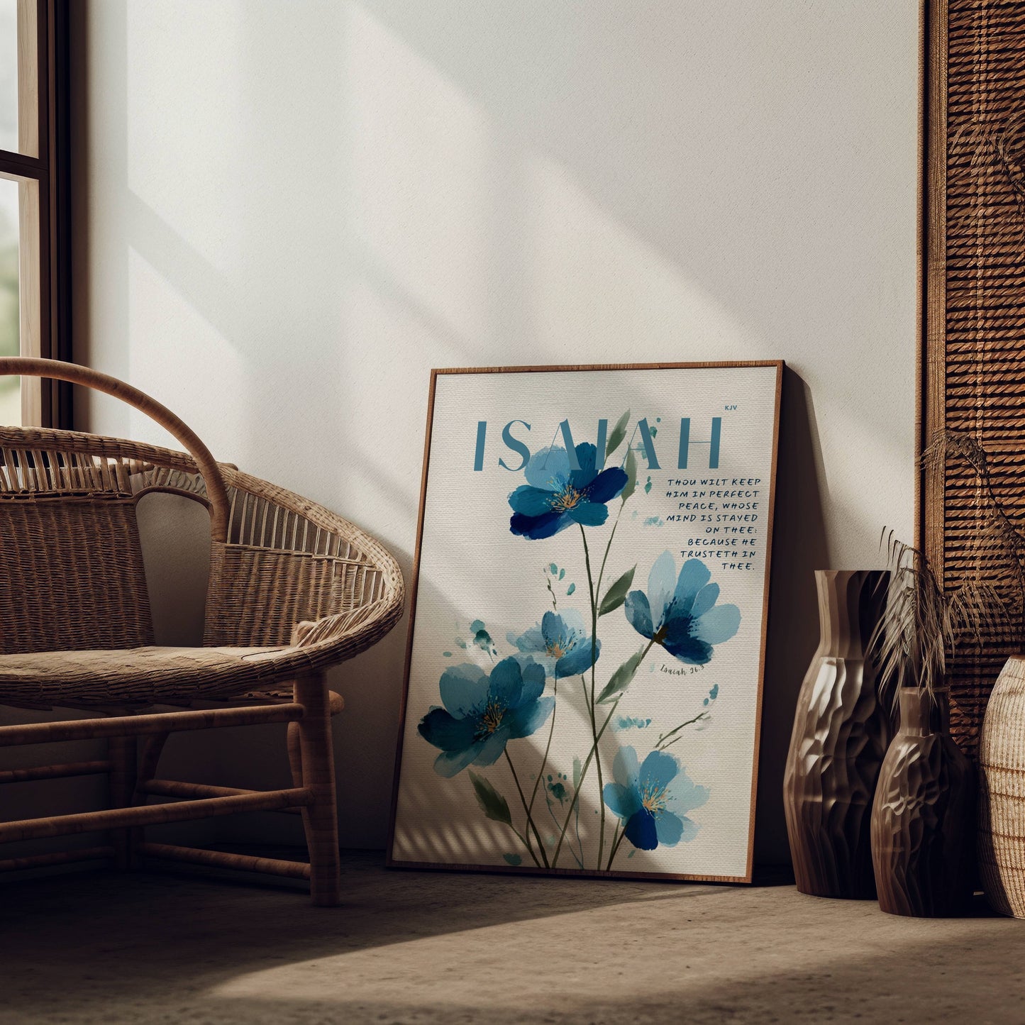 Isaiah 26:3 - Blue Bloom
