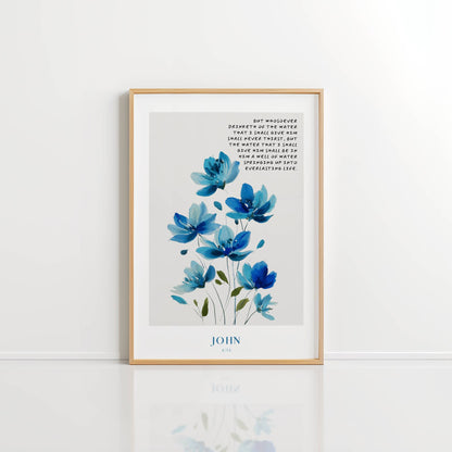 John 4:14 - Blue Bloom