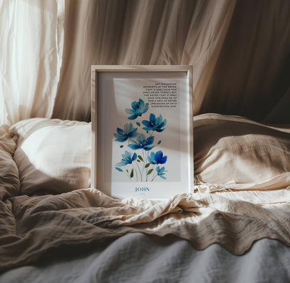 John 4:14 - Blue Bloom