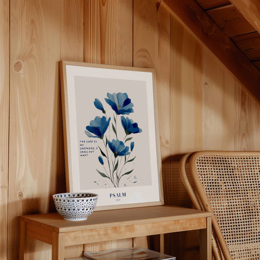 Psalm 23:1 - Blue Bloom