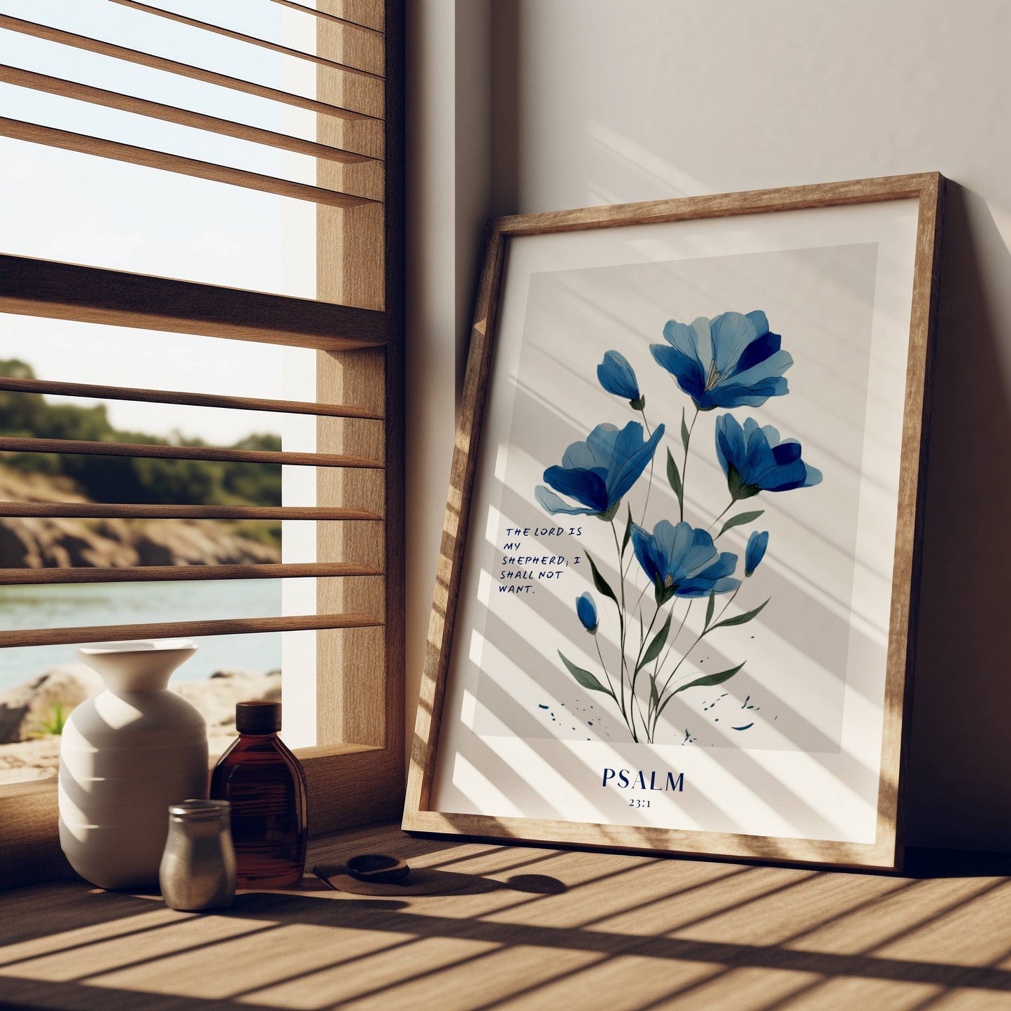 Psalm 23:1 - Blue Bloom