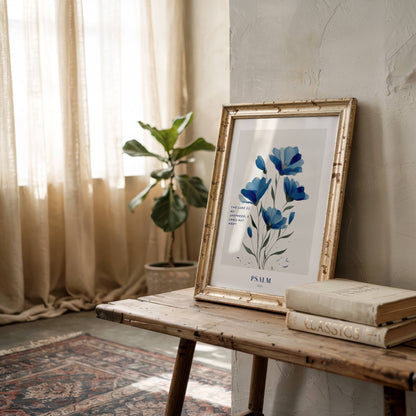 Psalm 23:1 - Blue Bloom