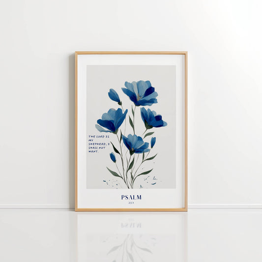 Psalm 23:1 - Blue Bloom