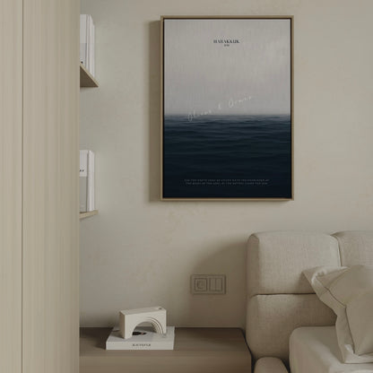 The Sea Habakkuk 2:14 Christian wall art fine art print and framed canvas by Olives & Grace