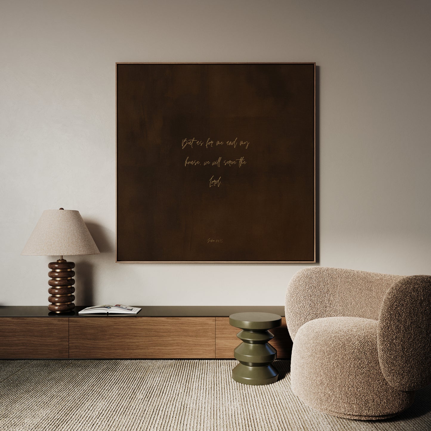 HOUSE - Desert Wood - Square Framed Canvas