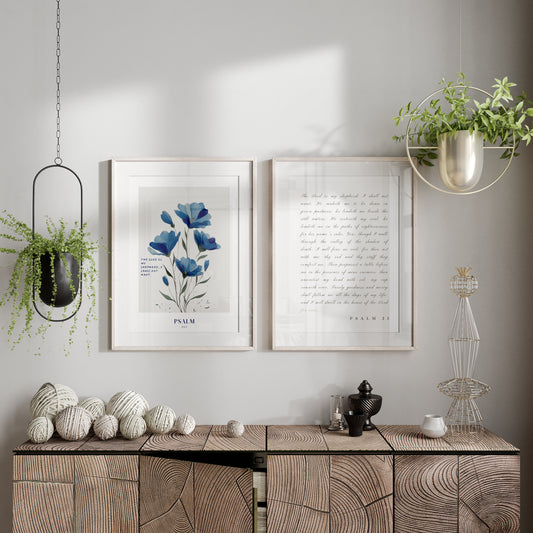 Psalm 23 – Blue Bloom Set