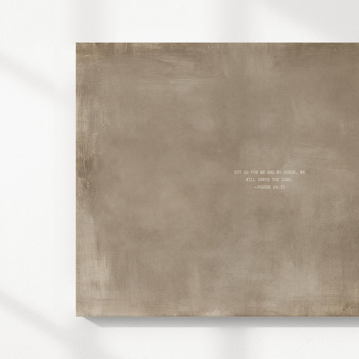 Clay scripture art print with Joshua 24:15, unframed