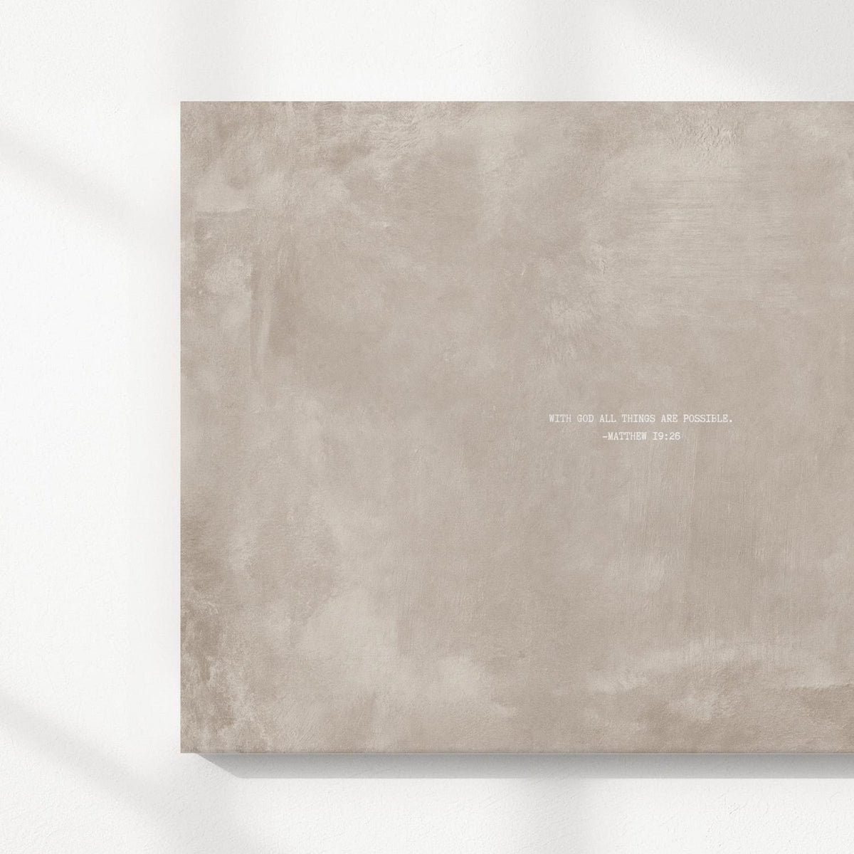 Oat scripture art print with Matthew 19:26, unframed