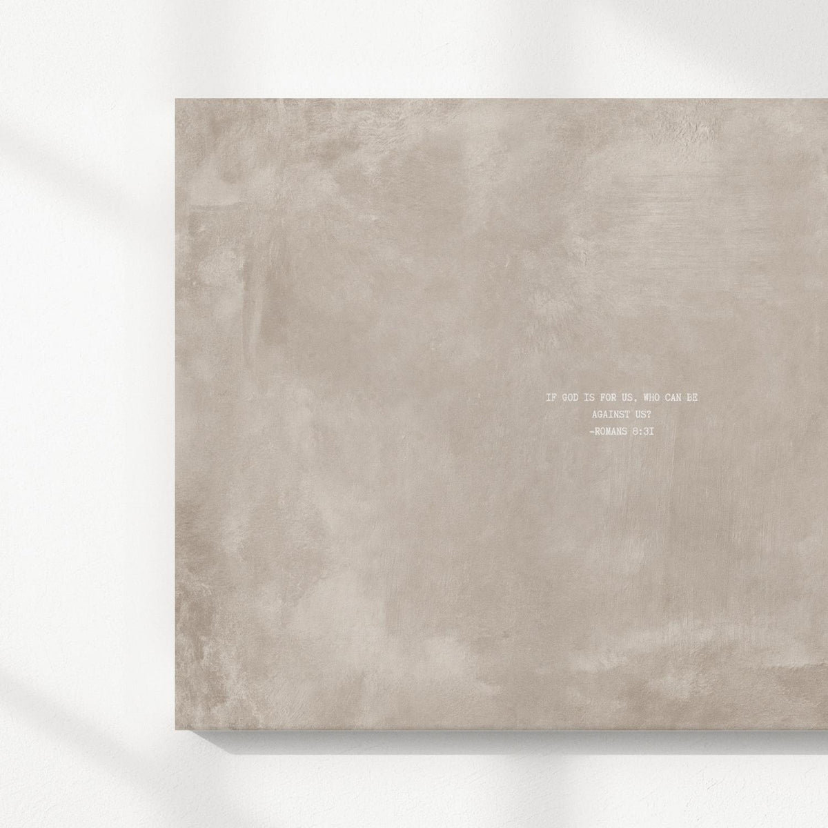 Oat scripture art print with Romans 8:31, unframed