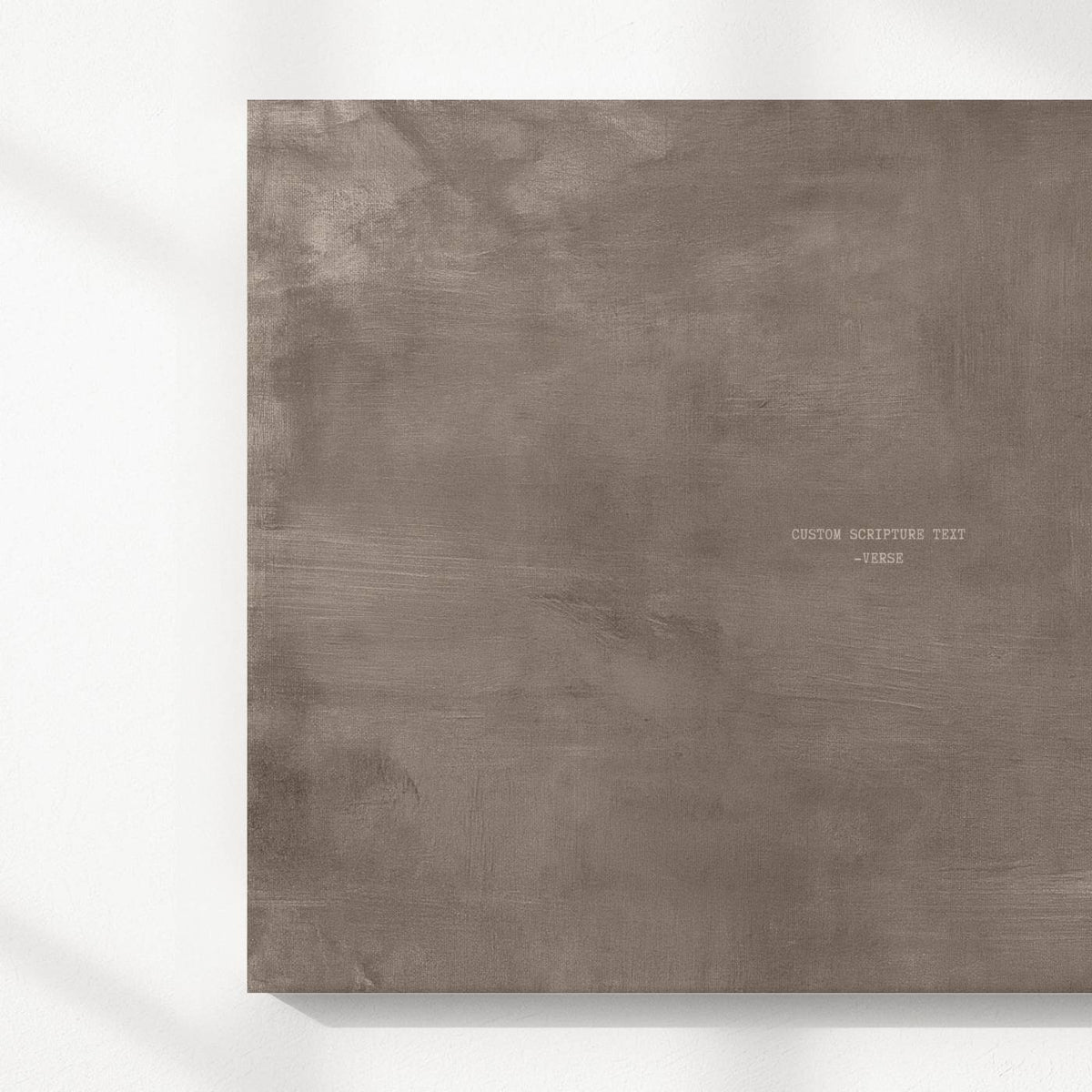 Taupe scripture art print with a custom verse unframed
