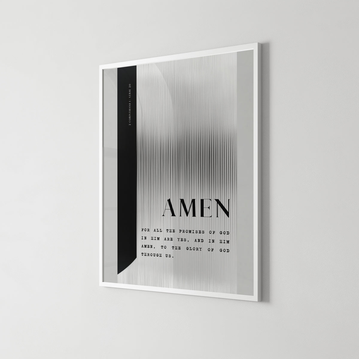 AMEN 2 Corinthians 1:20 Christian wall art print by Olives & Grace fine art scripture print