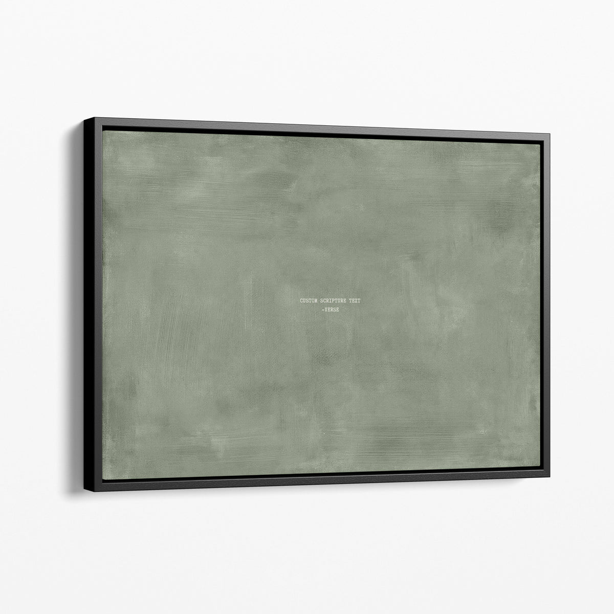 Sage scripture art print with a custom verse in a black frame