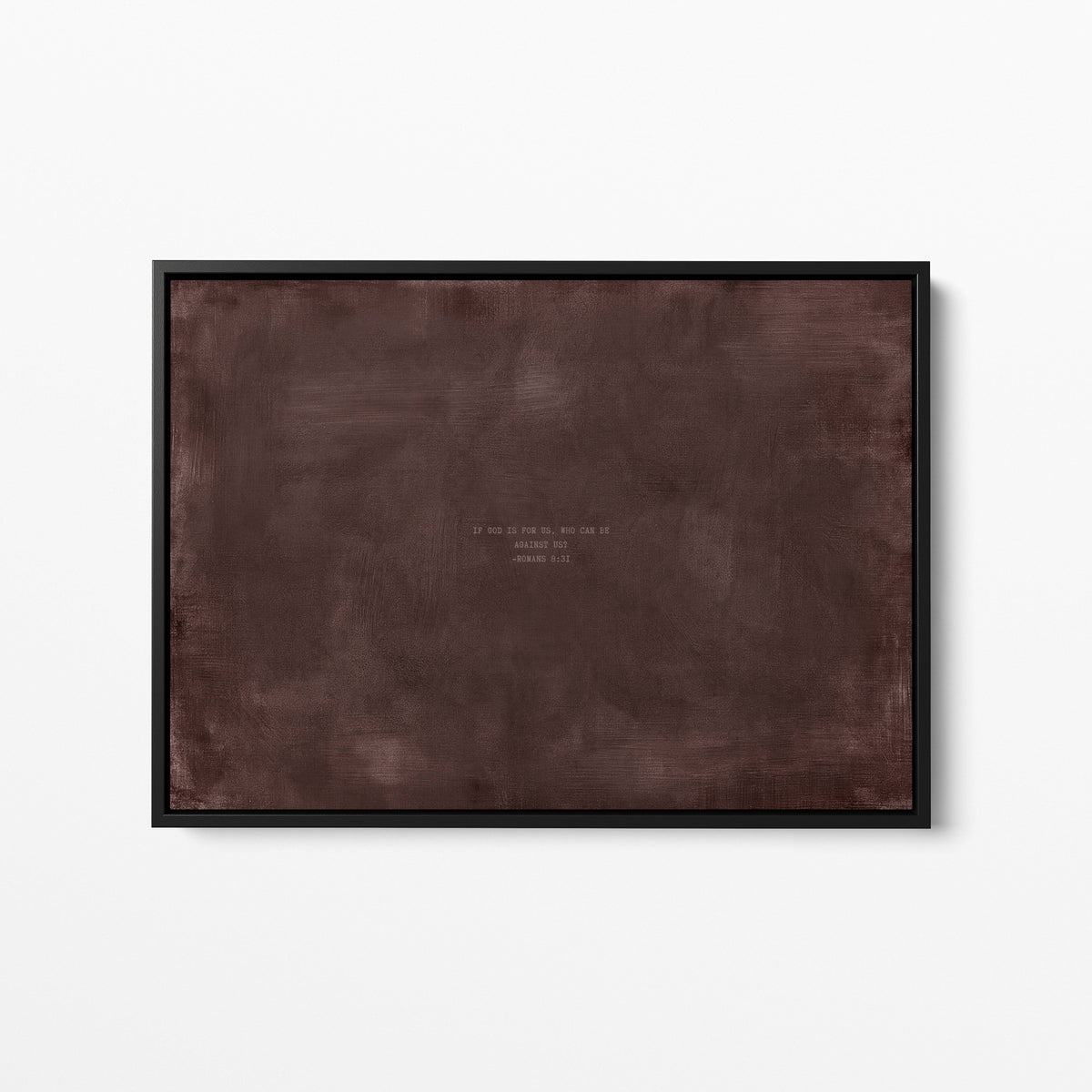 Dark Rose scripture wall art print with Romans 8:31 in a black frame