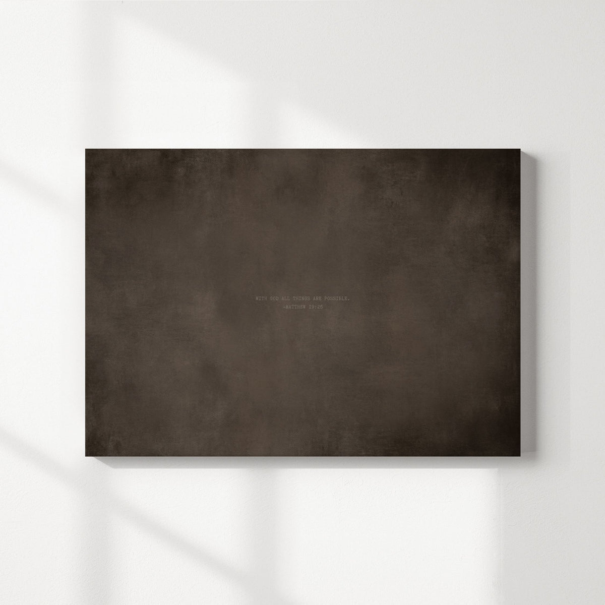 Dark Taupe abstract modern Christian wall art print by Olives & Grace