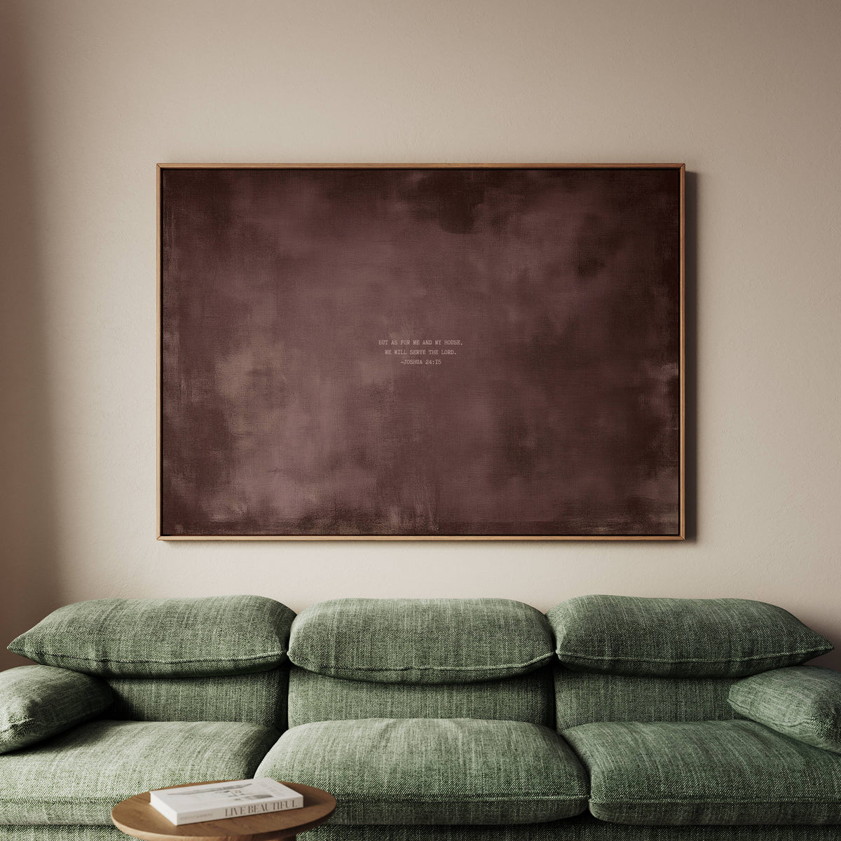 Dusty Mauve abstract modern Christian wall art print by Olives & Grace