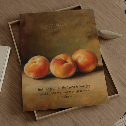 Fruit of the Spirit Galatians 5:22 Christian wall art print by Olives & Grace fine art scripture print