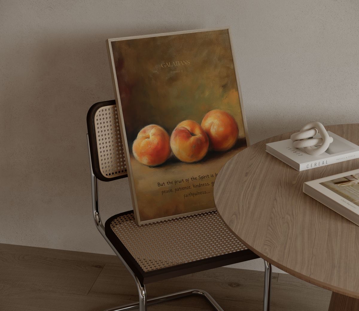Fruit of the Spirit Galatians 5:22 Christian wall art print by Olives & Grace fine art scripture print