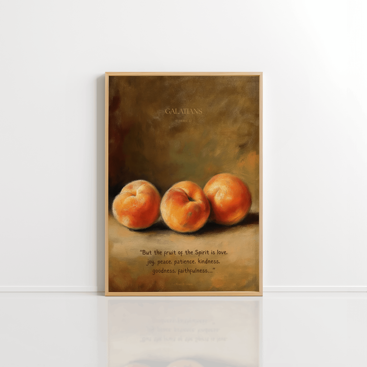 Fruit of the Spirit Galatians 5:22 Christian wall art print by Olives & Grace fine art scripture print