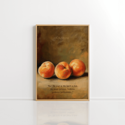 Fruit of the Spirit Galatians 5:22 Christian wall art print by Olives & Grace fine art scripture print