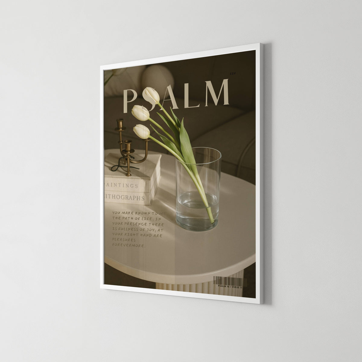 Fullness of Joy Psalm 16:11 Christian wall art print by Olives & Grace fine art scripture print