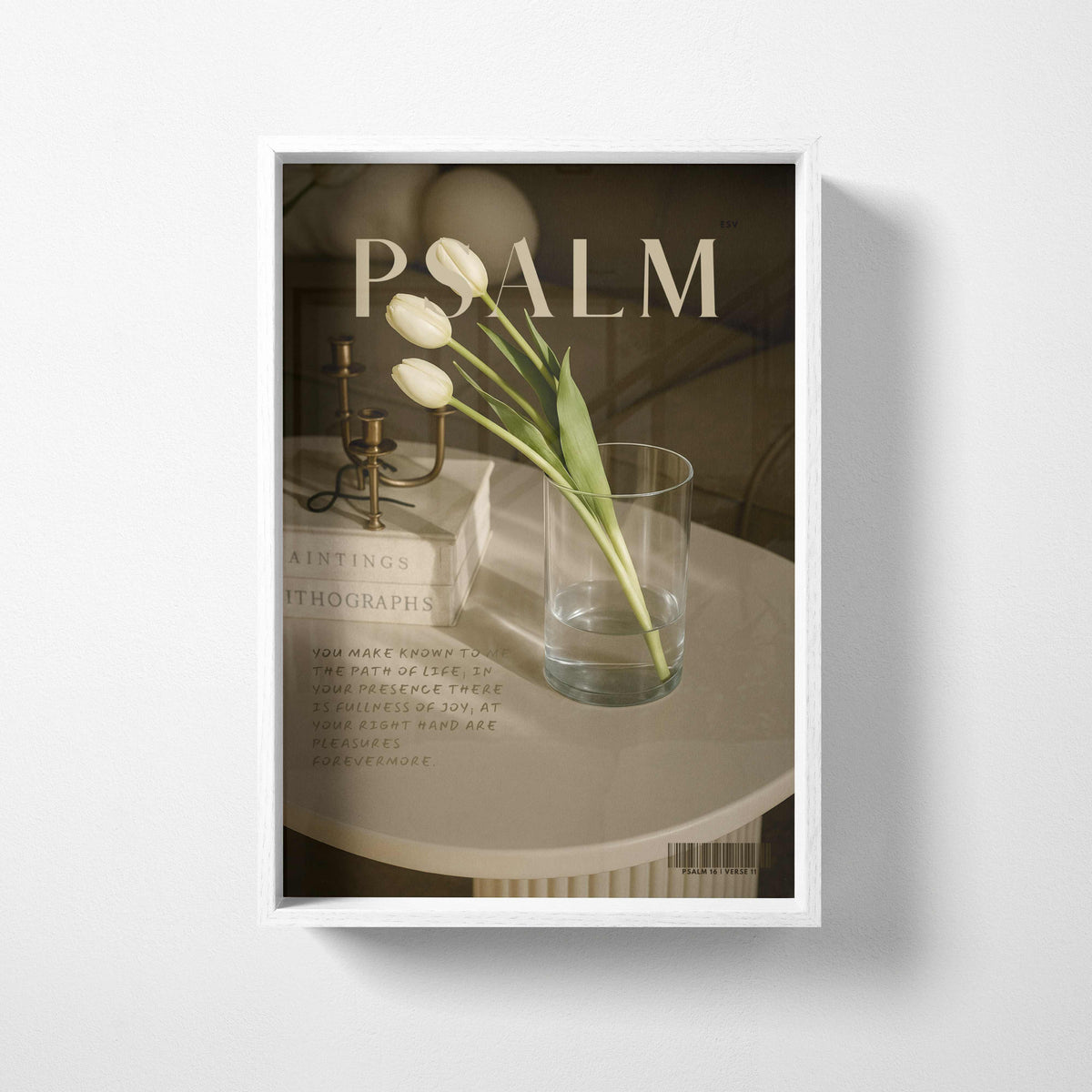 Fullness of Joy Psalm 16:11 Christian wall art print by Olives & Grace fine art scripture print