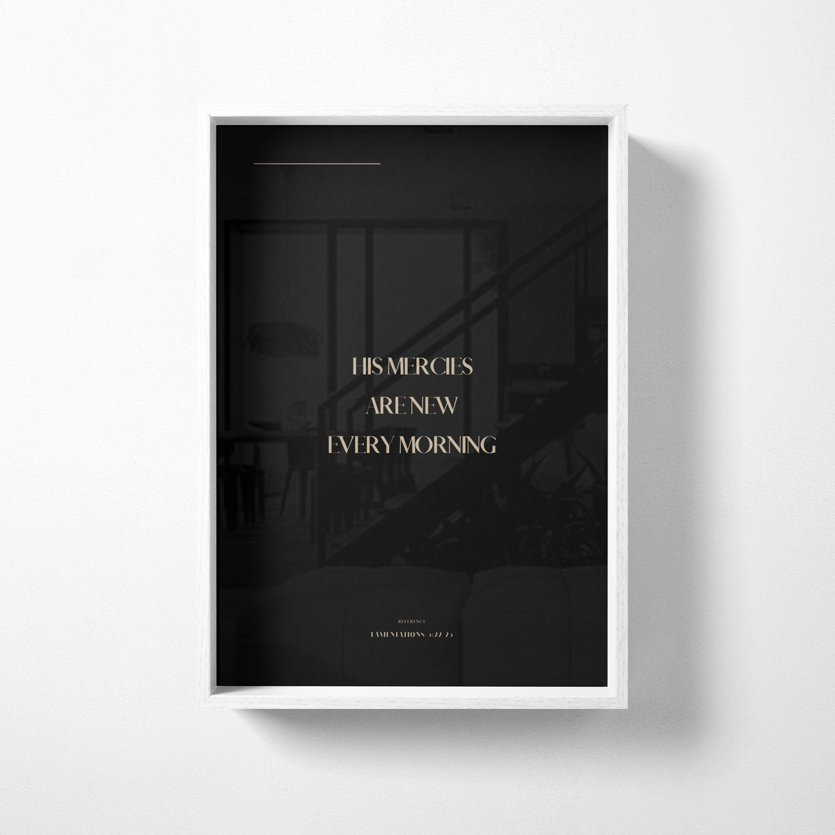 Good Morning Lamentations 3:22-23 Christian wall art print by Olives & Grace fine art scripture print